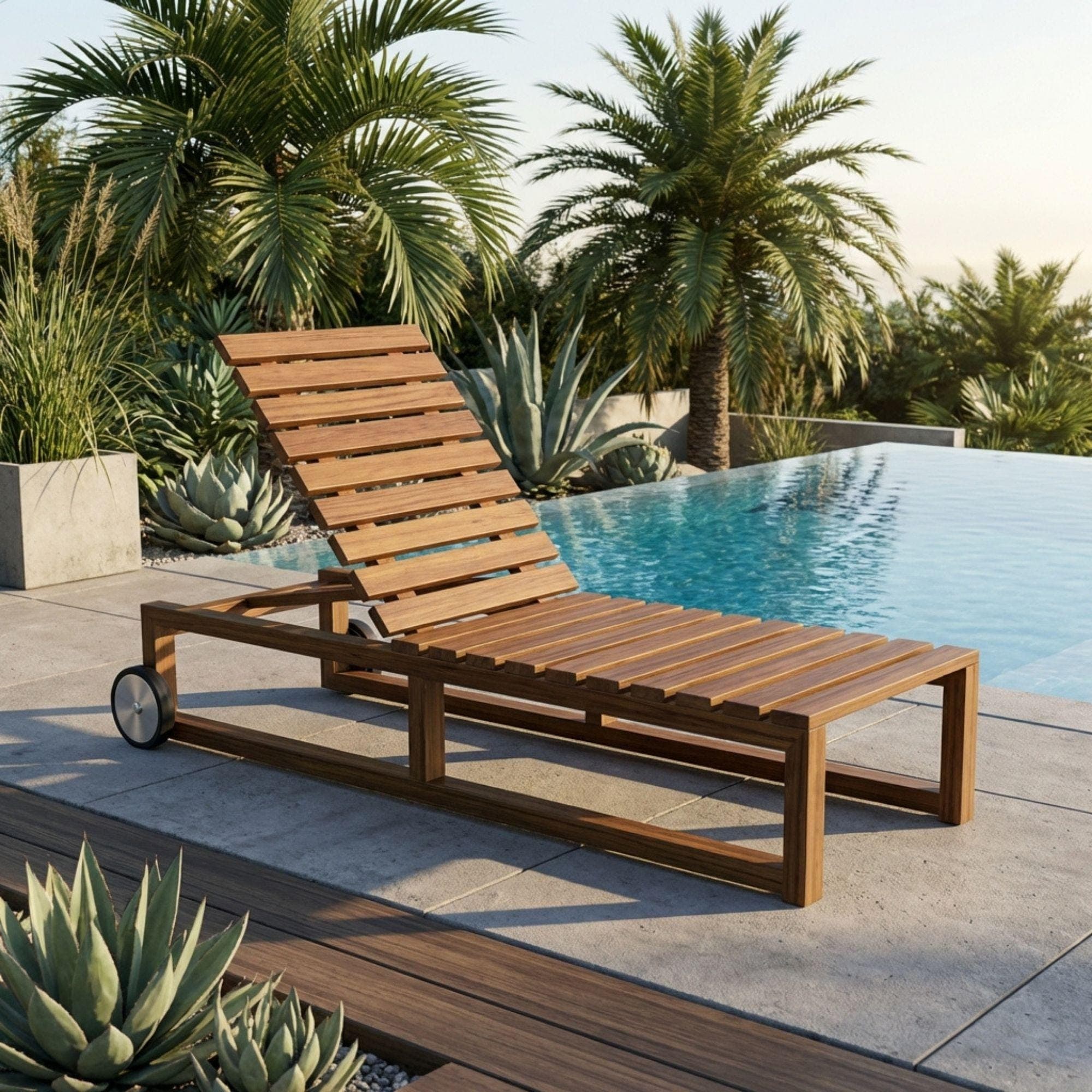 DIY Outdoor Chaise Lounge Plans, Adjustable Wood Lounger Blueprint (PDF Download) - view 3