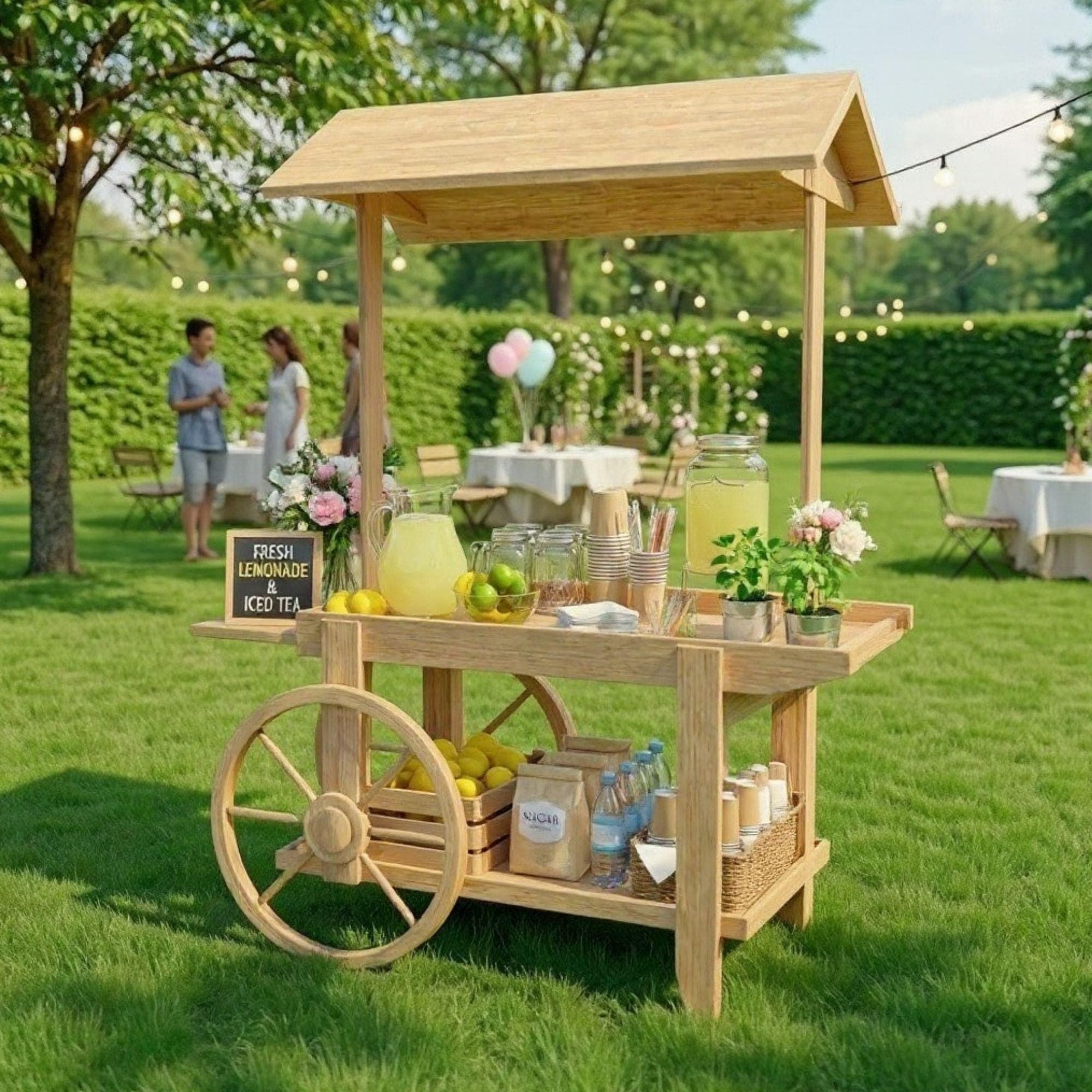 Wooden Market Cart DIY Plans | Collapsible Vendor Stall Blueprint (PDF Download) - view 3