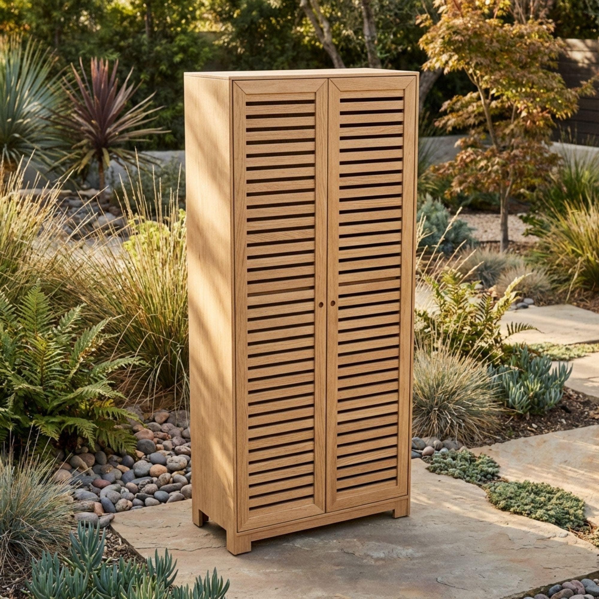 DIY Outdoor Storage Cabinet Plans | Tall Outdoor Shed Blueprint | Garden Tool Closet PDF - view 8