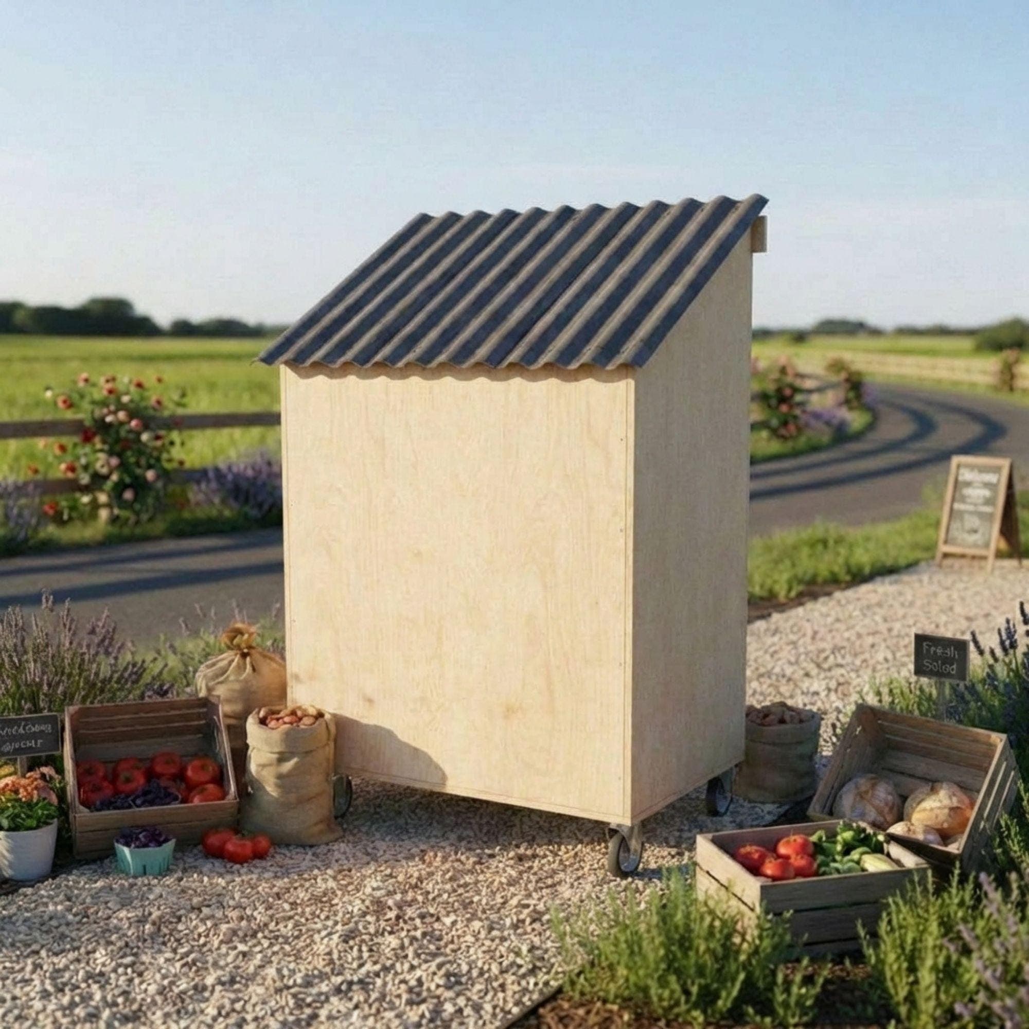 DIY Roadside Farmstand Plans PDF | Mobile Bakery Cart Guide - view 5