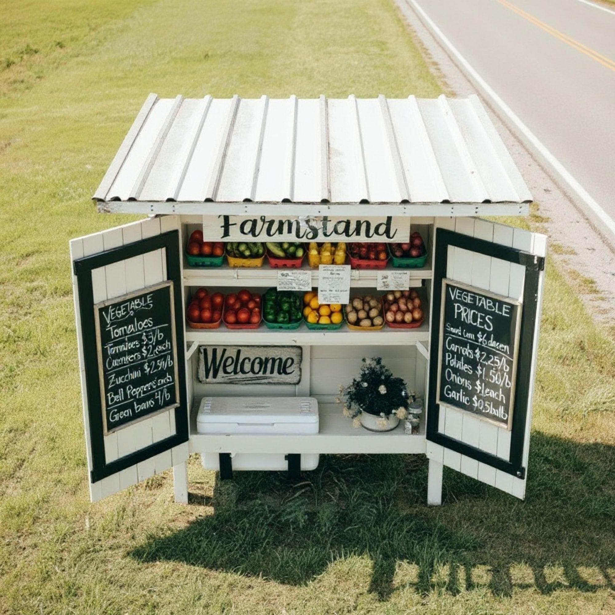 DIY Farmstand Plans: Portable Produce, Flower, Bakery Cart (PDF Download) - view 4