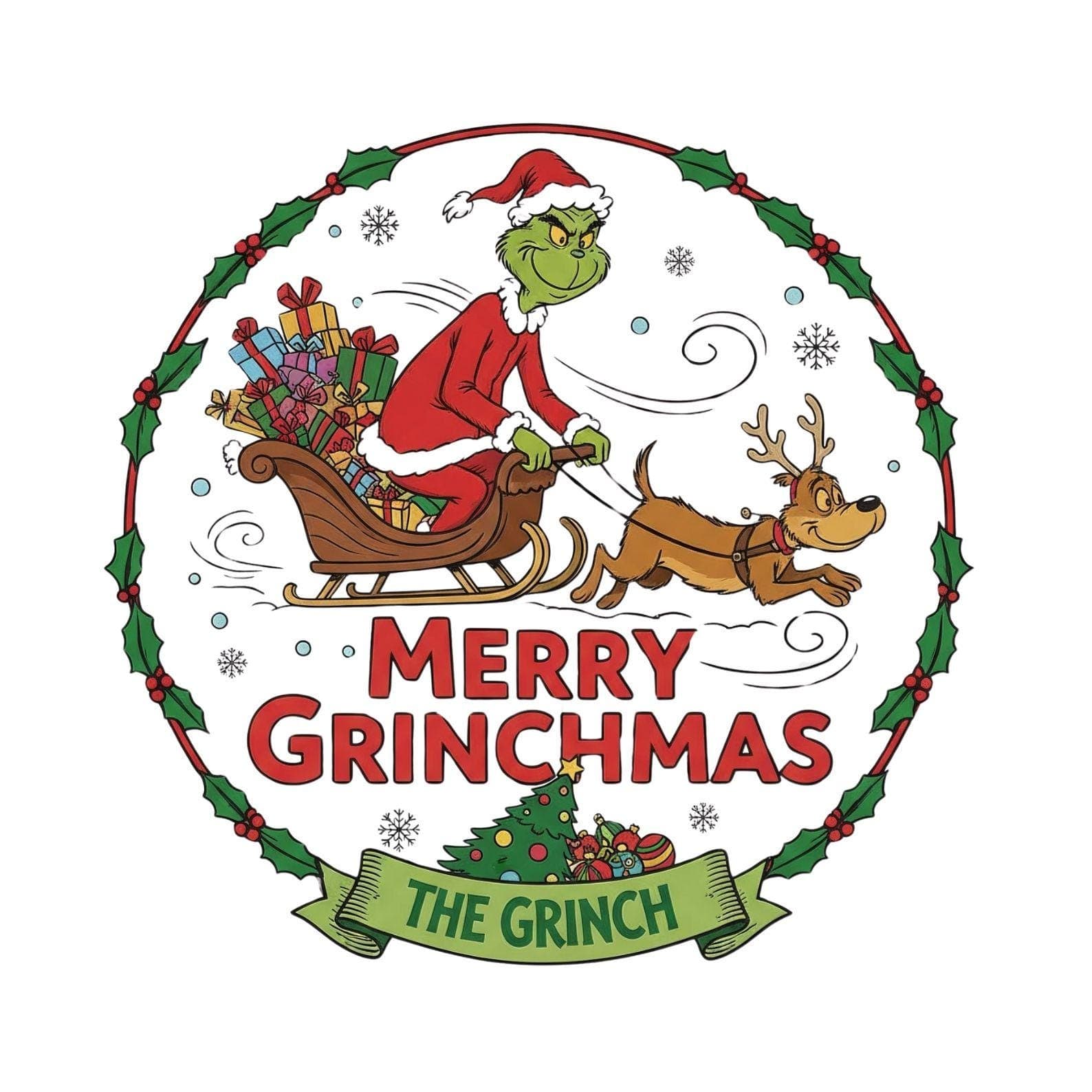 Grinch and Max Dog Christmas Tree SVG, PNG, JPG Bundle | - view 5