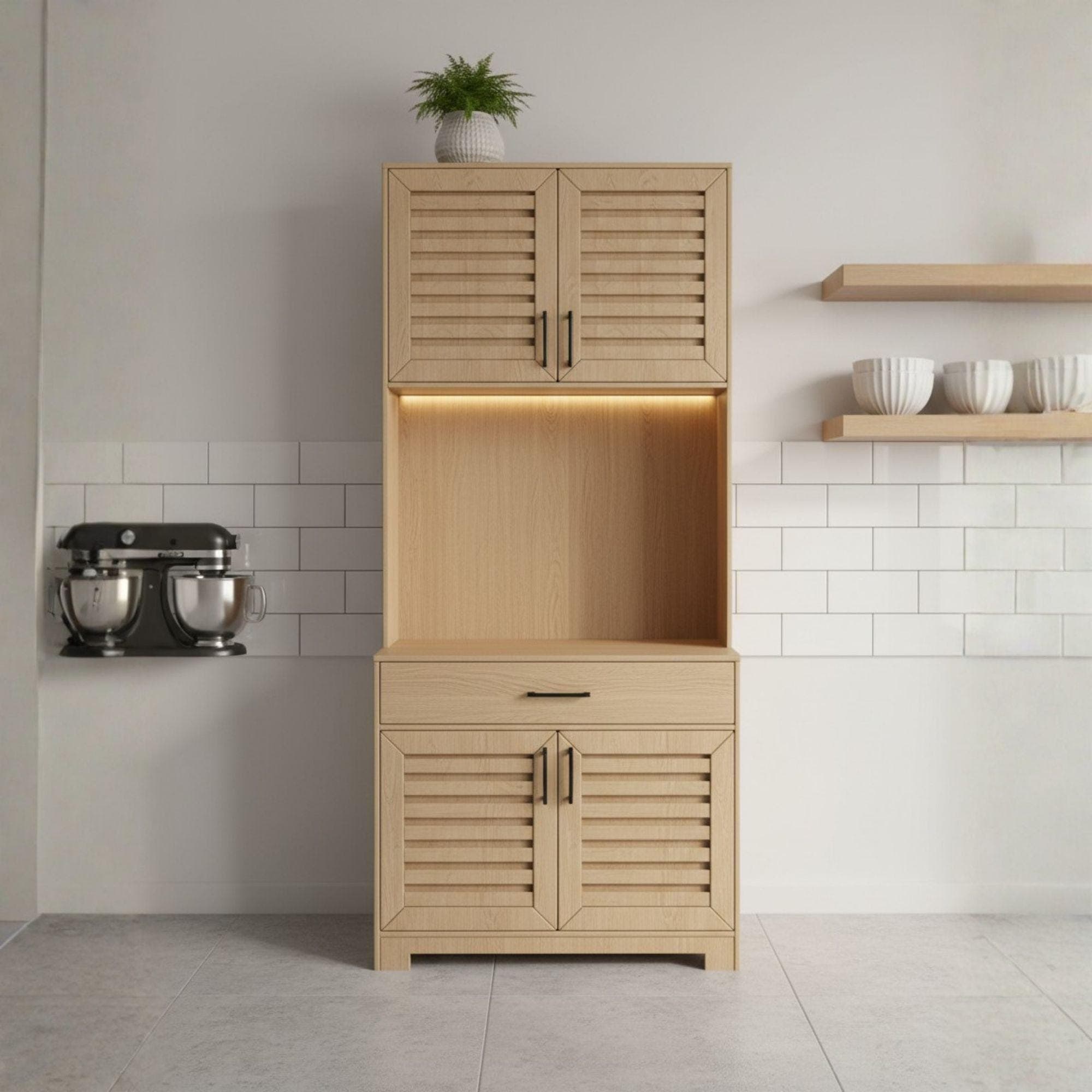 DIY Kitchen Pantry Cabinet Plans | Kitchen Organizer Build Blueprint | Standing Storage Guide - view 3