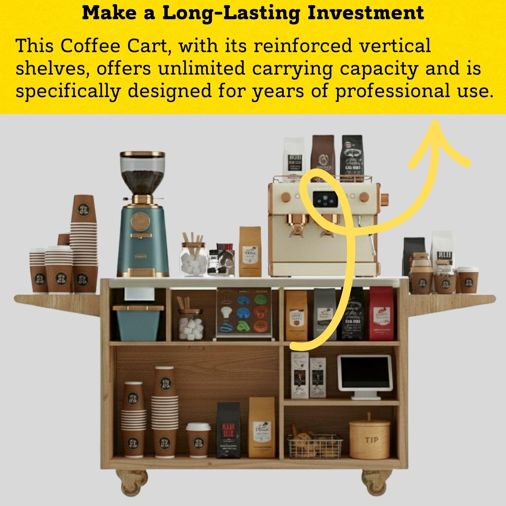Mobile Coffee Cart DIY Plans | Collapsible Barista Station (PDF Download) - view 5