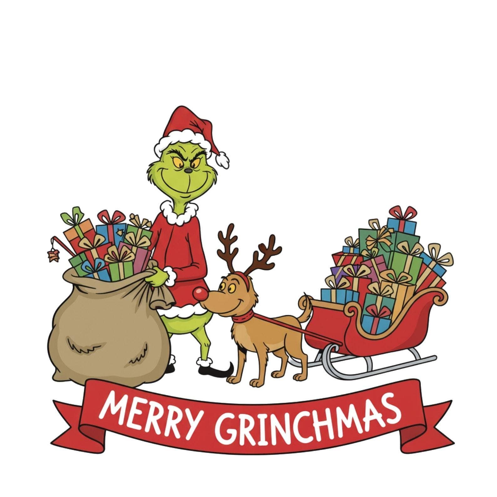 Grinch and Max Dog Christmas Tree SVG, PNG, JPG Bundle | - view 4