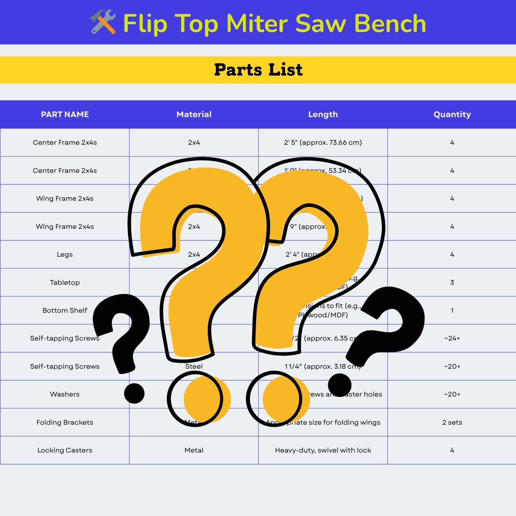Mobile Miter Saw Station Plans: Flip Top Workbench with Wood Storage (PDF) - view 5
