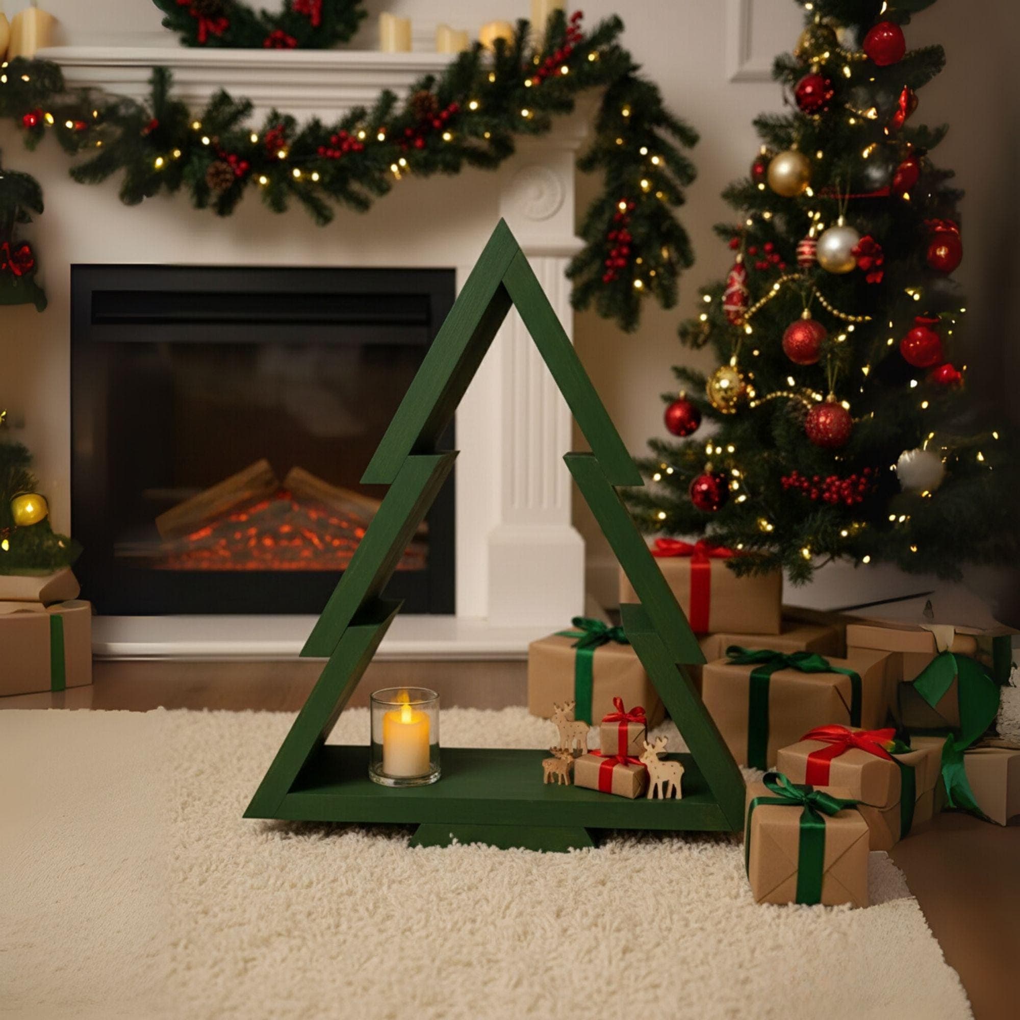 Wooden Christmas Tree Shelf Plans: Easy DIY Build (PDF Pattern) - view 5