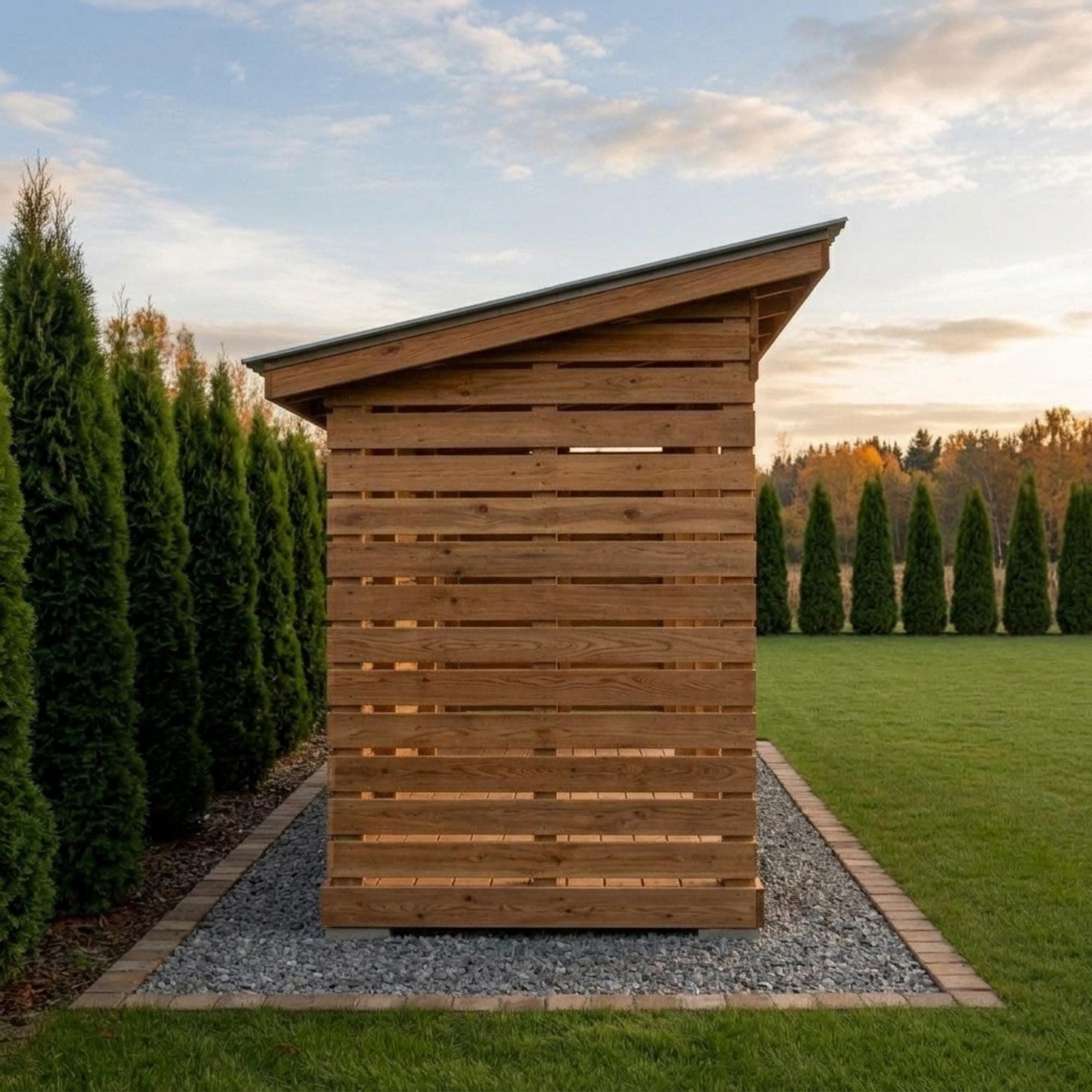 6x12 Firewood Shed DIY Plans PDF | 3 Cord Wood Storage Rack Blueprint | Large Dry Wood Shelter - view 5