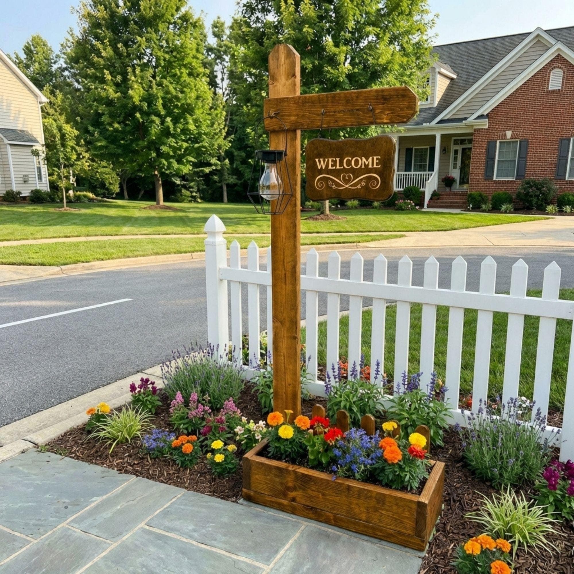 DIY Large Welcome Sign Planter Plans PDF | 70-Inch Tall Porch Plant Stand Blueprint