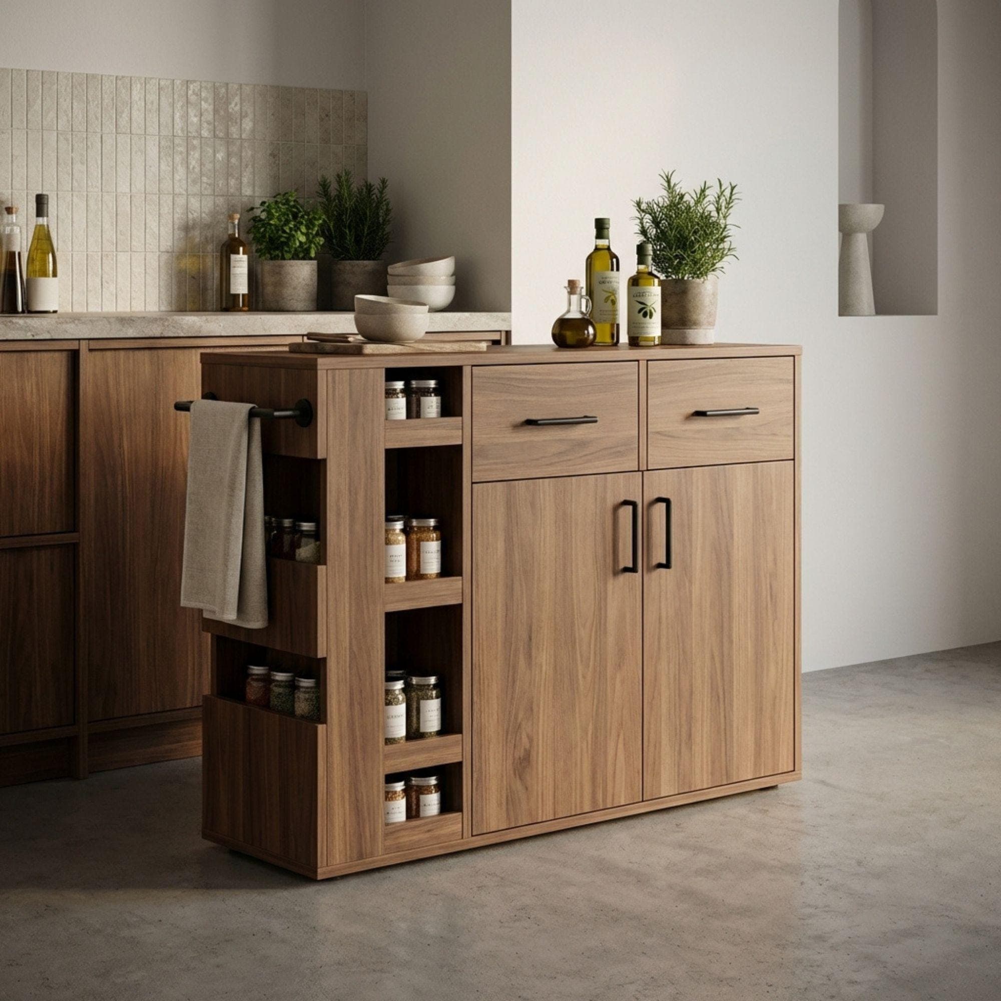 Narrow Sideboard DIY Plans | Space-Saving Buffet Cabinet Blueprint (PDF Download) - view 6