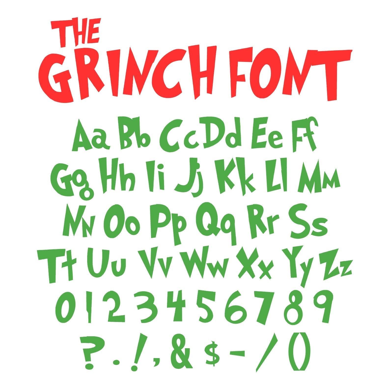 The Ultimate Custom Grinch Christmas Font SVG Bundle | Holiday Doodle Alphabet & Lettering Kit (SVG, Dxf, Eps, Png) - view 3