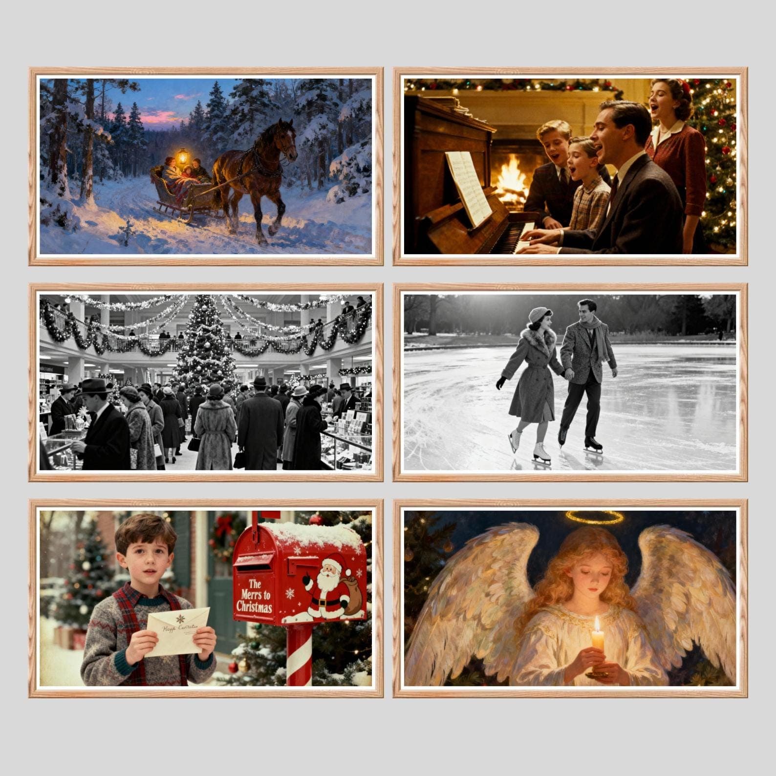 Vintage Christmas Frame TV Art: 100+ Holiday Pictures (Digital Download) - view 7