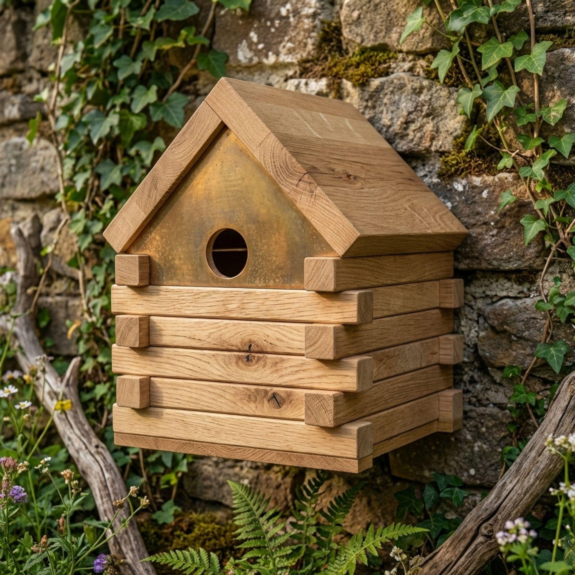 DIY Log Cabin Birdhouse Plans PDF | Large Bird Box Woodworking Blueprint | Fancy Birdhouse Plans to Build - view 4