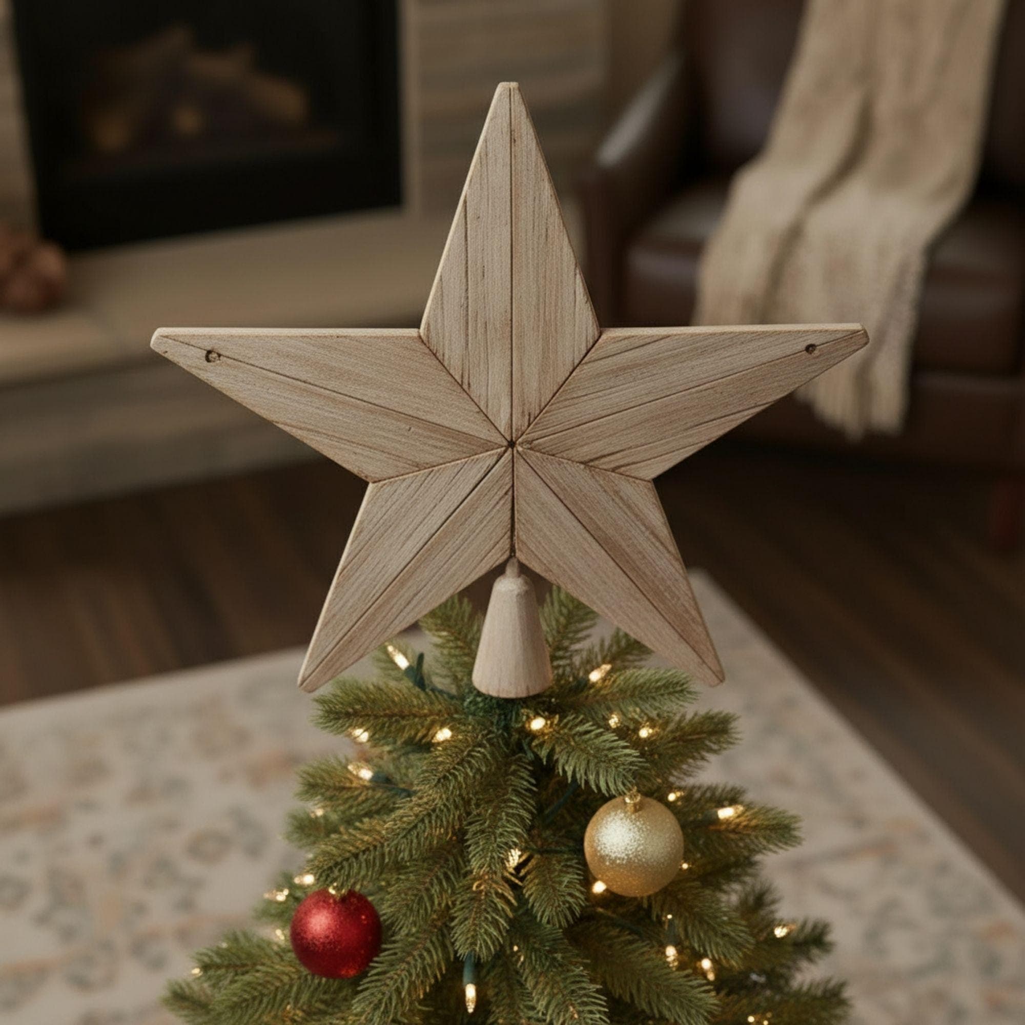 Christmas Tree Topper Star | DIY Wooden Tree Topper Plans | Rustic Christmas Tree Topper | Barnwood Tree Topper (Digital Download) - view 4