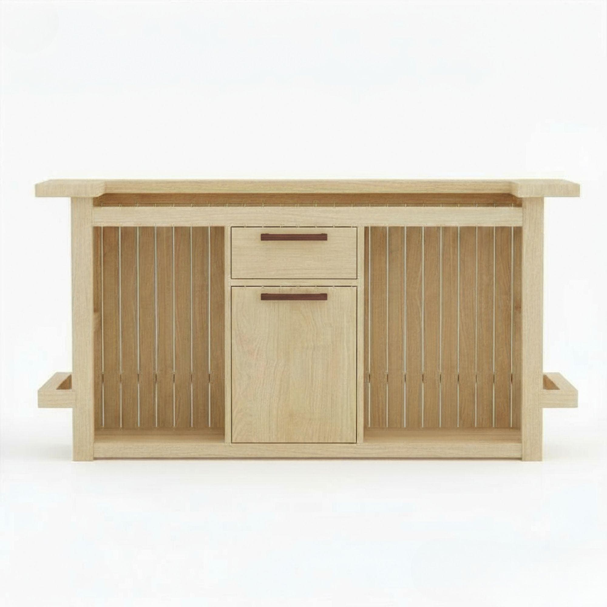 DIY Outdoor Bar Plan: Folding Wooden Patio Bar Blueprint (PDF Digital Download) - view 3