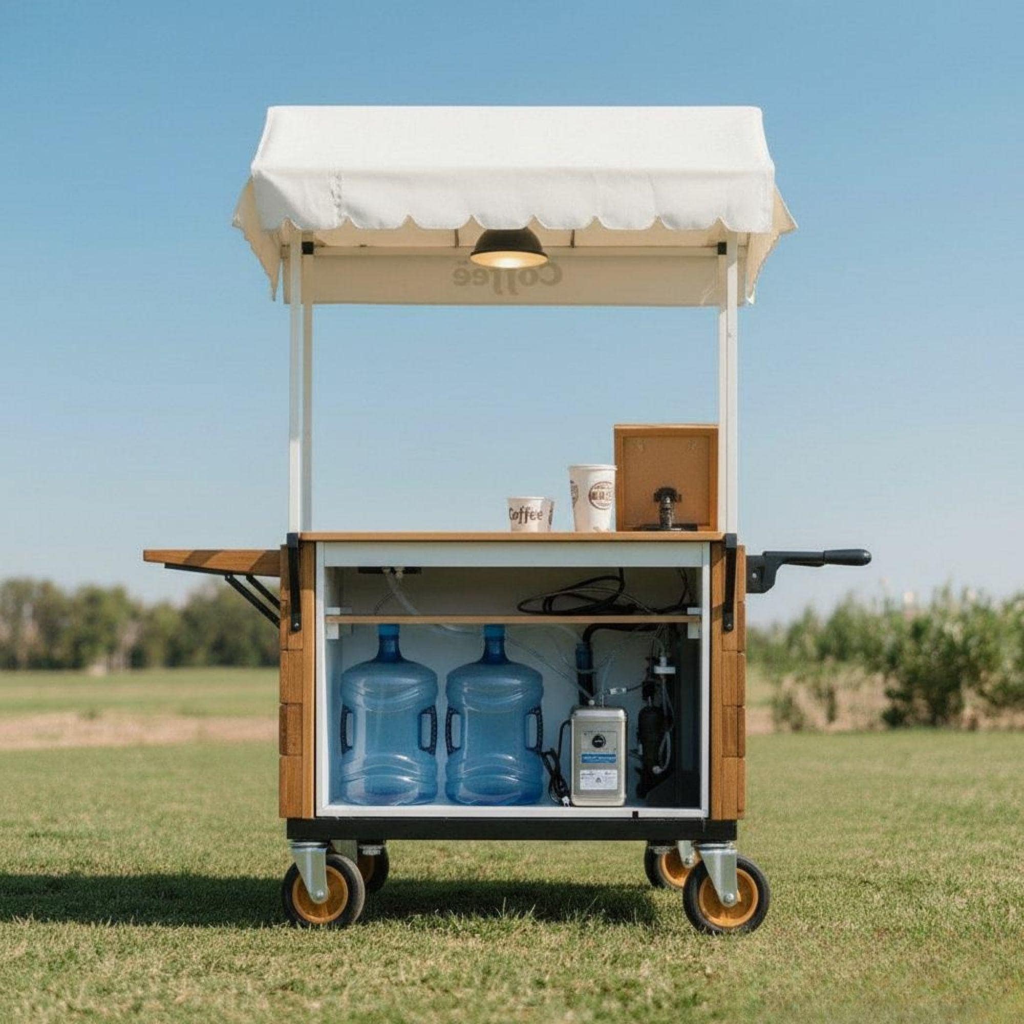 DIY Mobile Bar Cart | Coffee Cart | Custom Food Cart Plan PDF | Wedding Cart | Collapsible Beverage Cart | Vendor Cart | Foldable Bar Cart - view 5