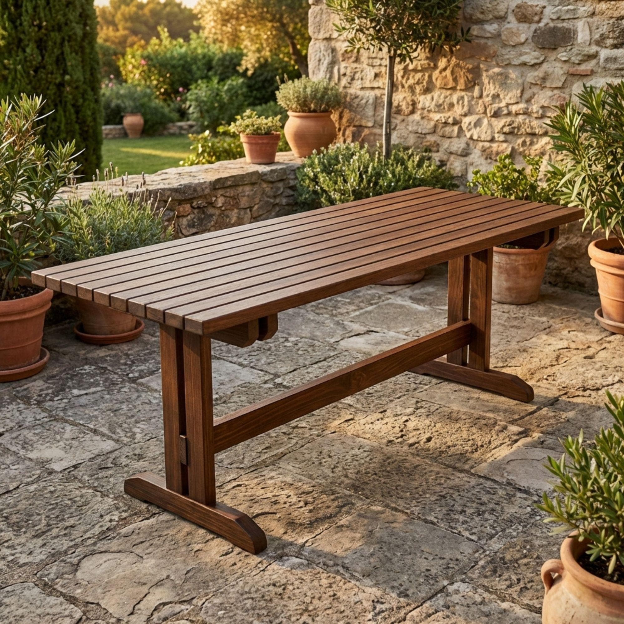 DIY Outdoor Table Plans | Large Farmhouse Table | Tall Table Plans PDF | 9ft Dining Table Blueprints | Barn Table Plans Woodworking - view 4