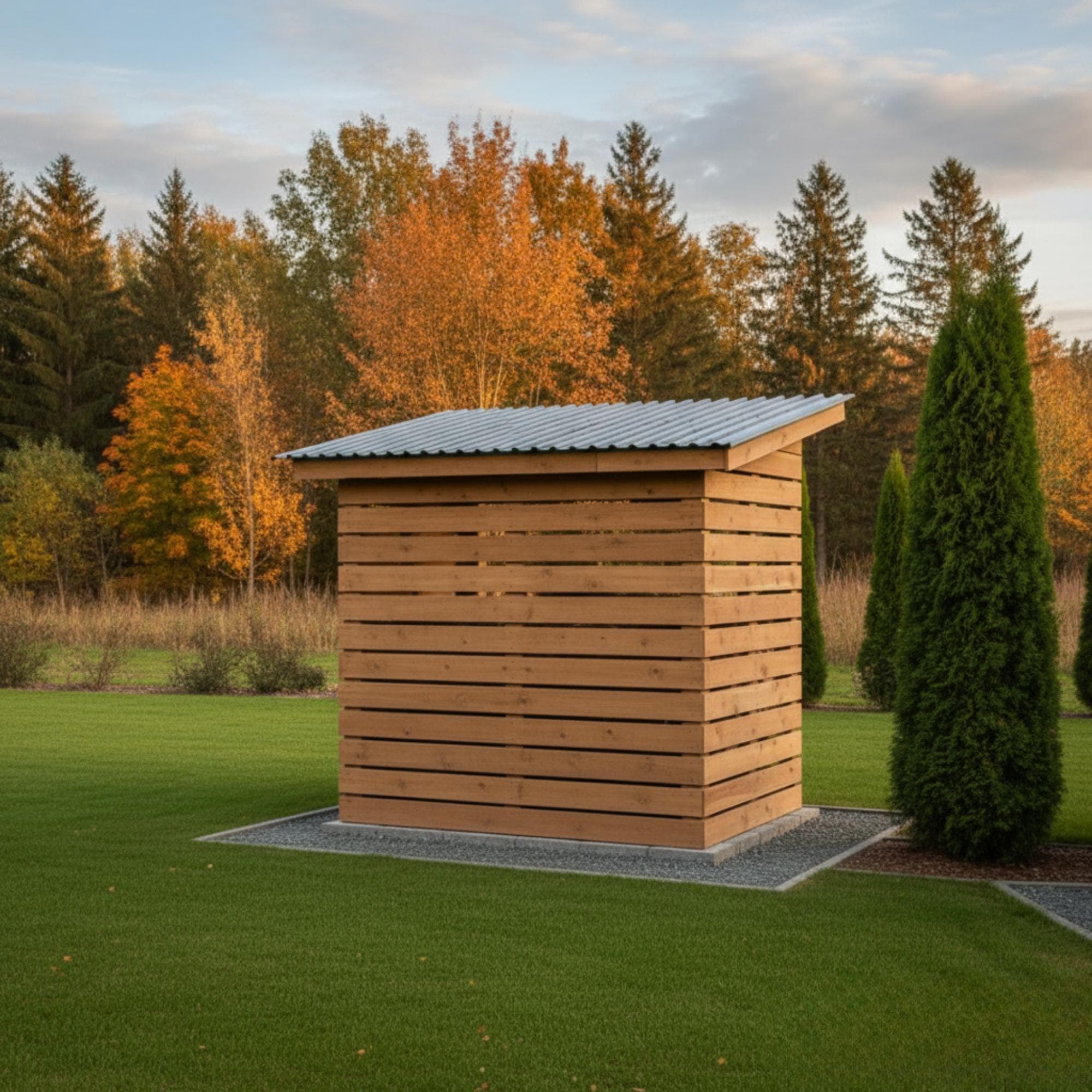8x10 Firewood Shed Plans: DIY Sloped Roof Woodshed (PDF Download) - view 4