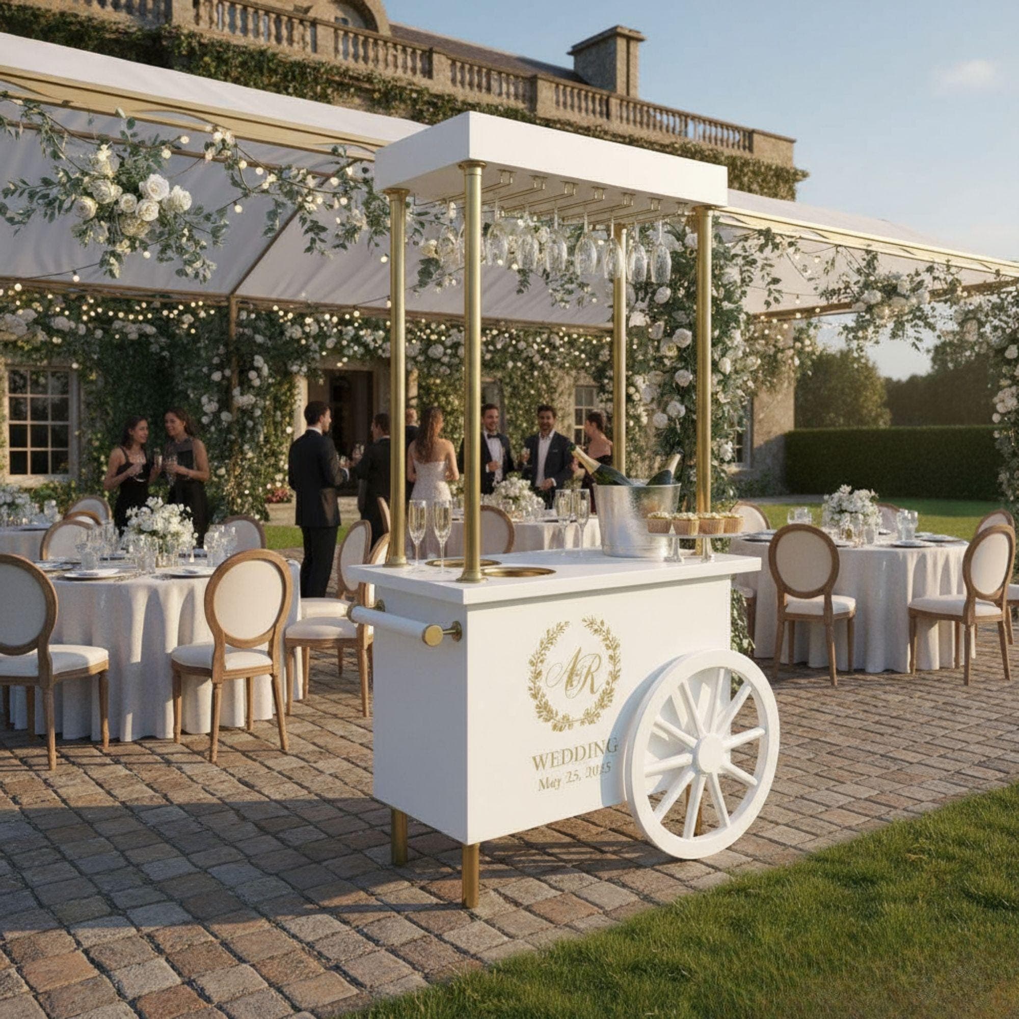 Champagne Cart Blueprint | DIY Mobile Bar, Wedding Event Cart (Custom Build) - view 4