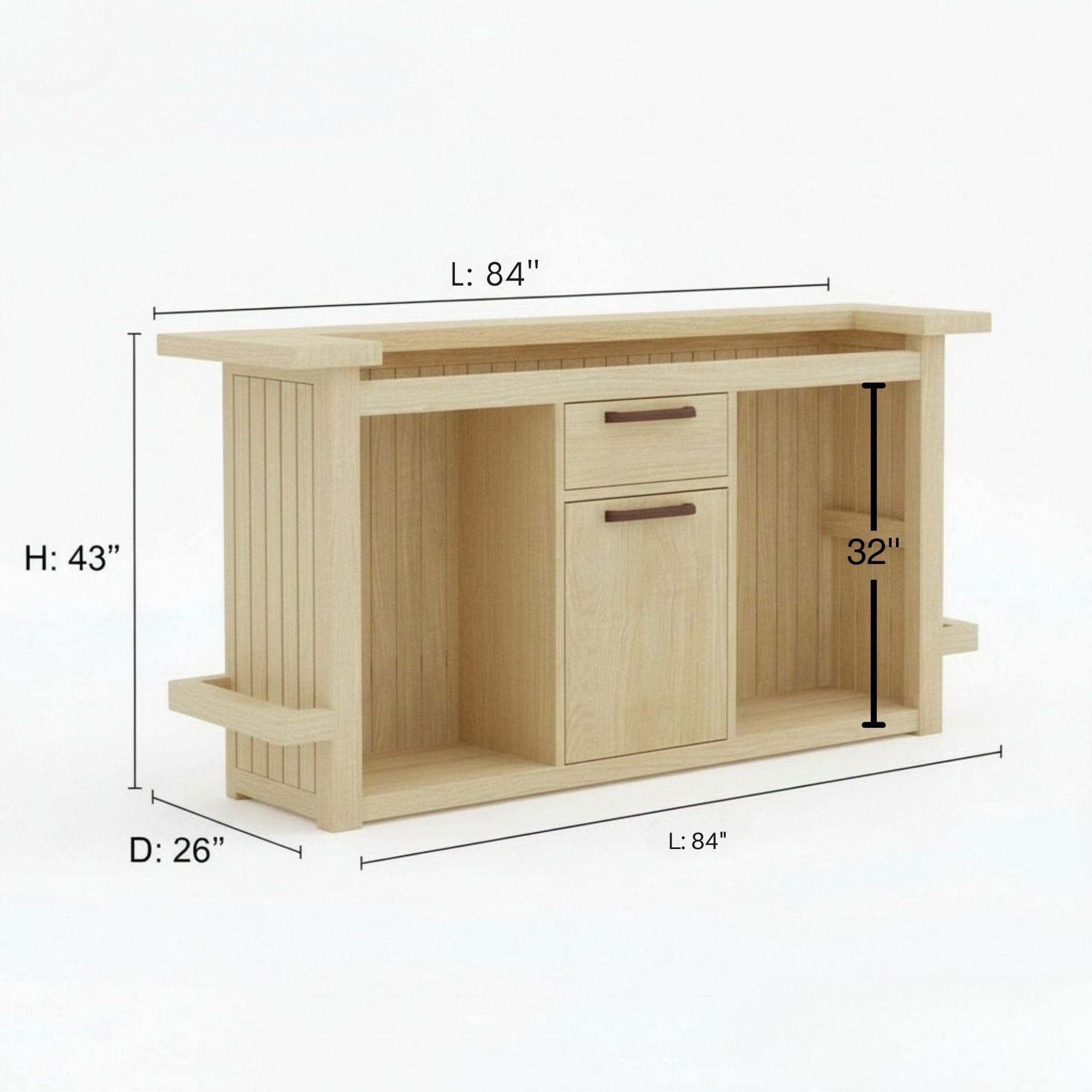 DIY Outdoor Bar Plan: Folding Wooden Patio Bar Blueprint (PDF Digital Download) - view 7