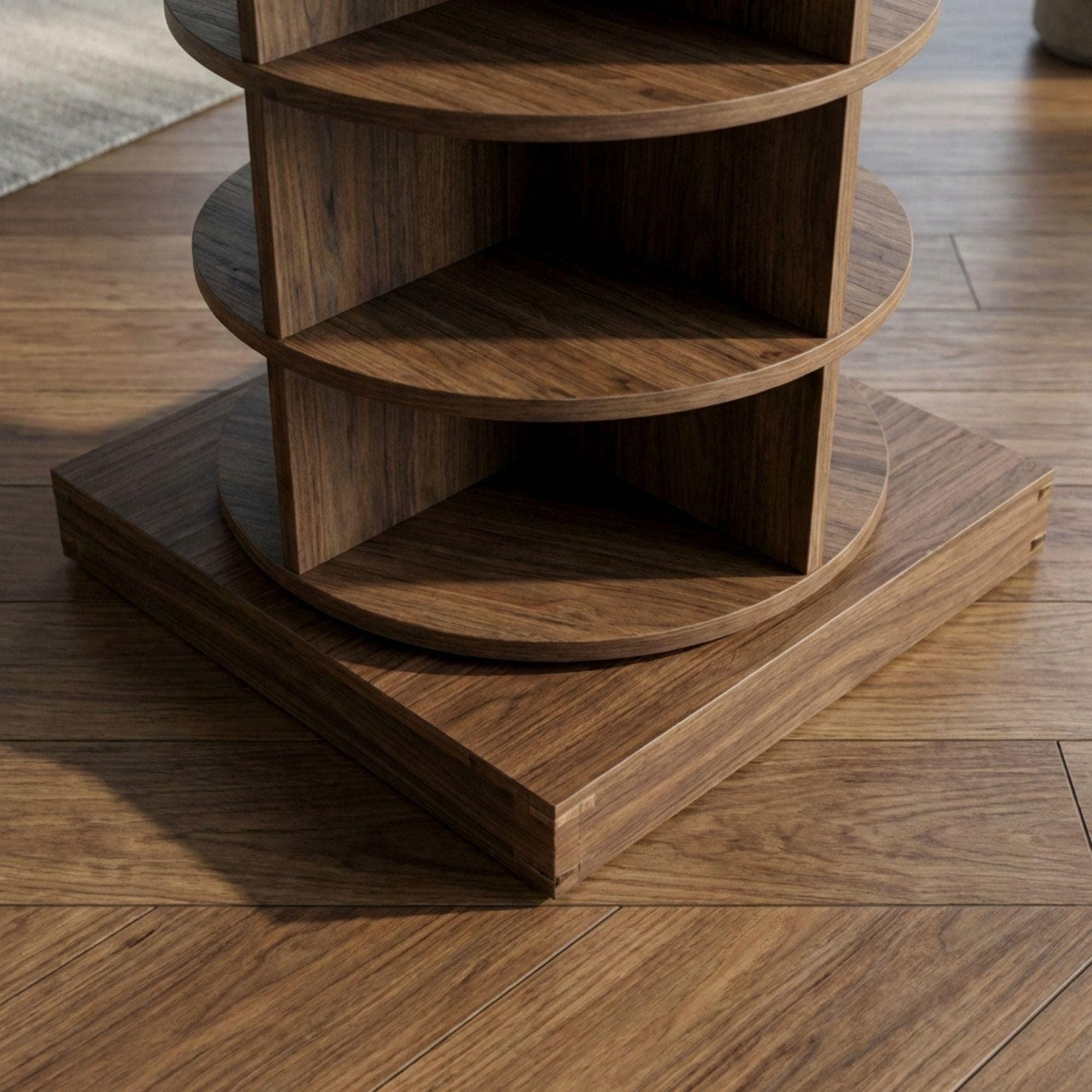 DIY Rotating Shoe Rack Plans | Spinning Woodworking Blueprint (Digital Download) - view 4