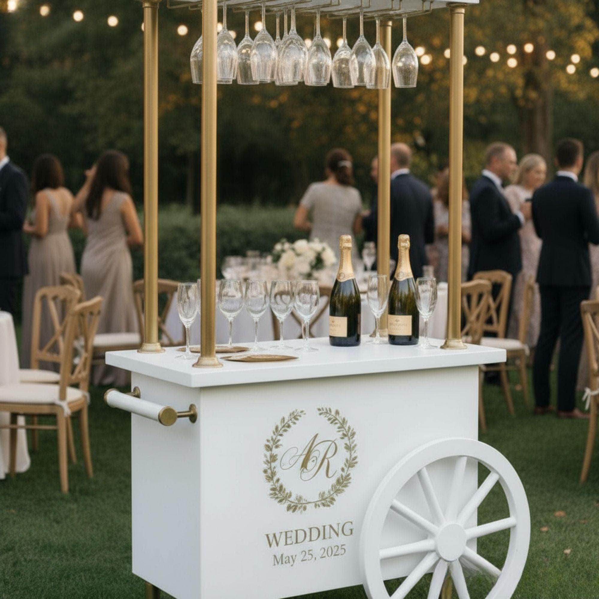 Champagne Cart Blueprint | DIY Mobile Bar, Wedding Event Cart (Custom Build) - view 8