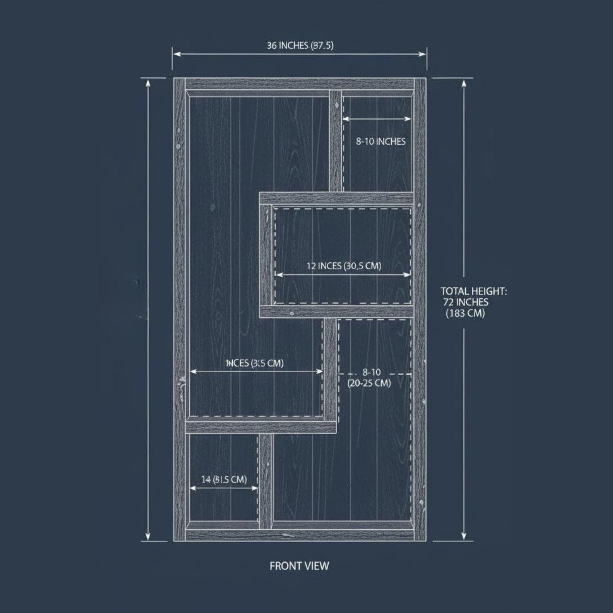 DIY Bookcase Plans PDF | Easy-to-Build Wooden Bookshelf, Wall Shelf Project | Minimalist Mid-Century Furniture - view 7