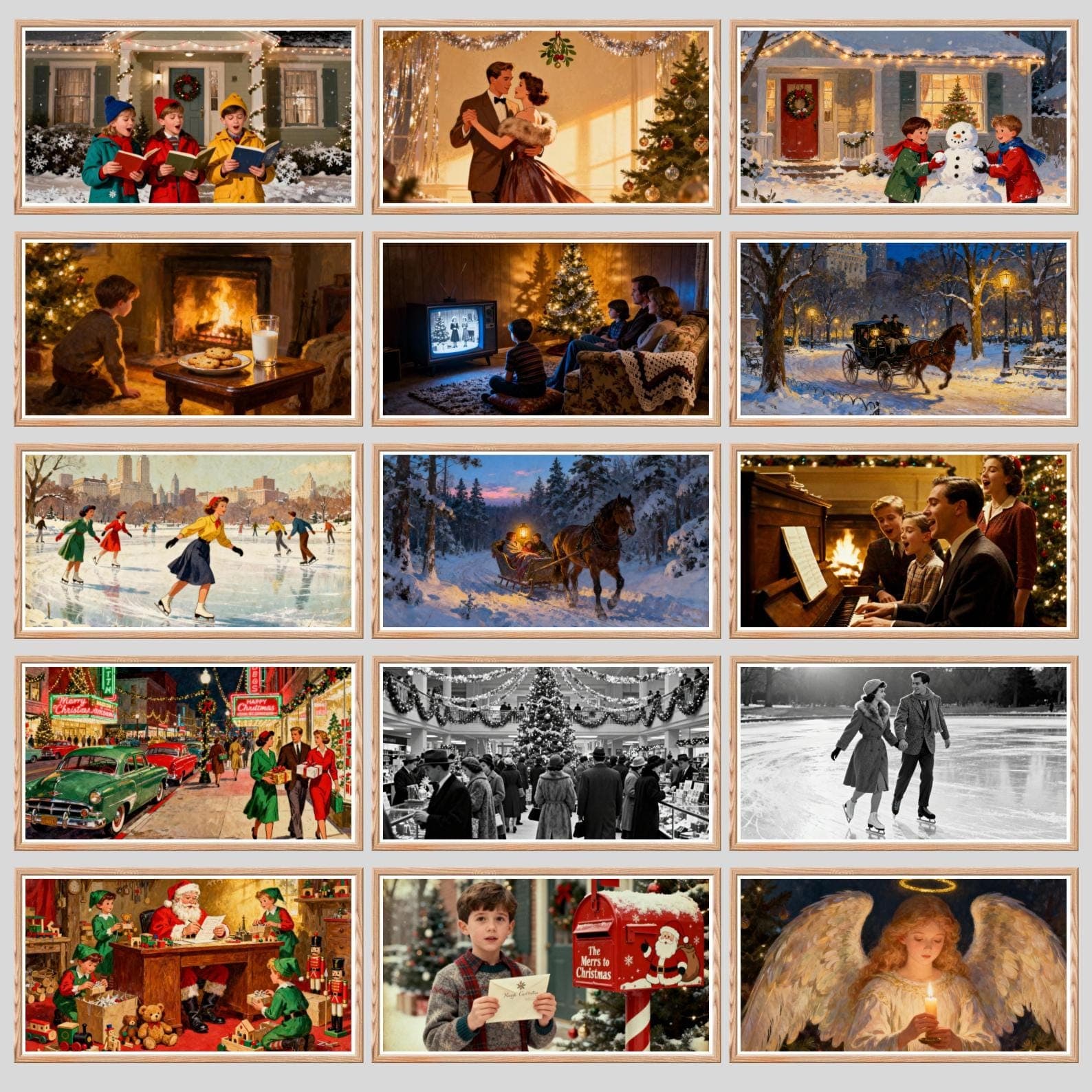 Vintage Christmas Frame TV Art: 100+ Holiday Pictures (Digital Download) - view 2