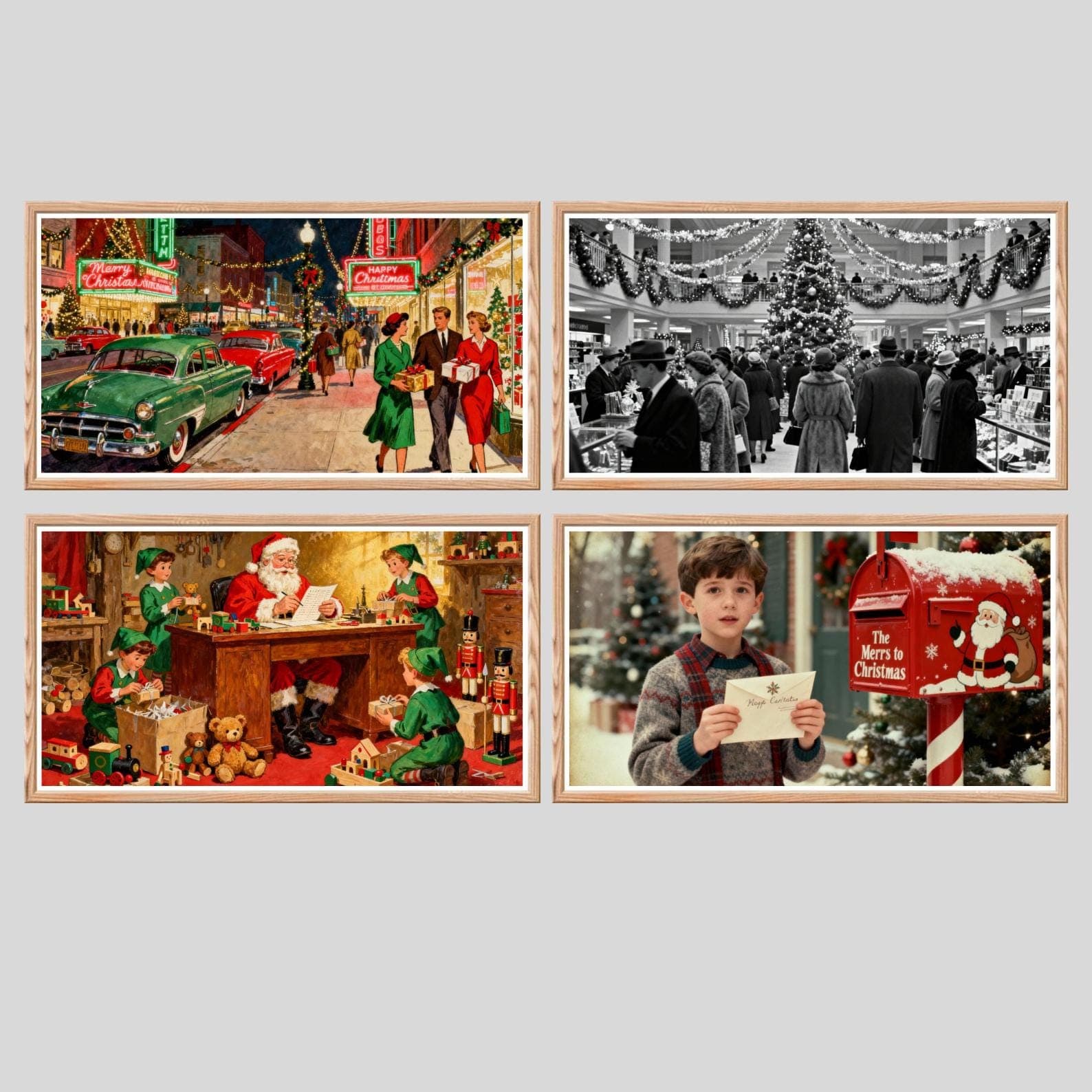 Vintage Christmas Frame TV Art: 100+ Holiday Pictures (Digital Download) - view 4