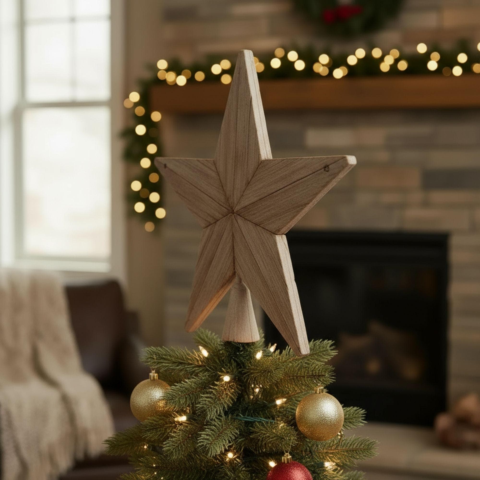 Christmas Tree Topper Star | DIY Wooden Tree Topper Plans | Rustic Christmas Tree Topper | Barnwood Tree Topper (Digital Download) - view 6