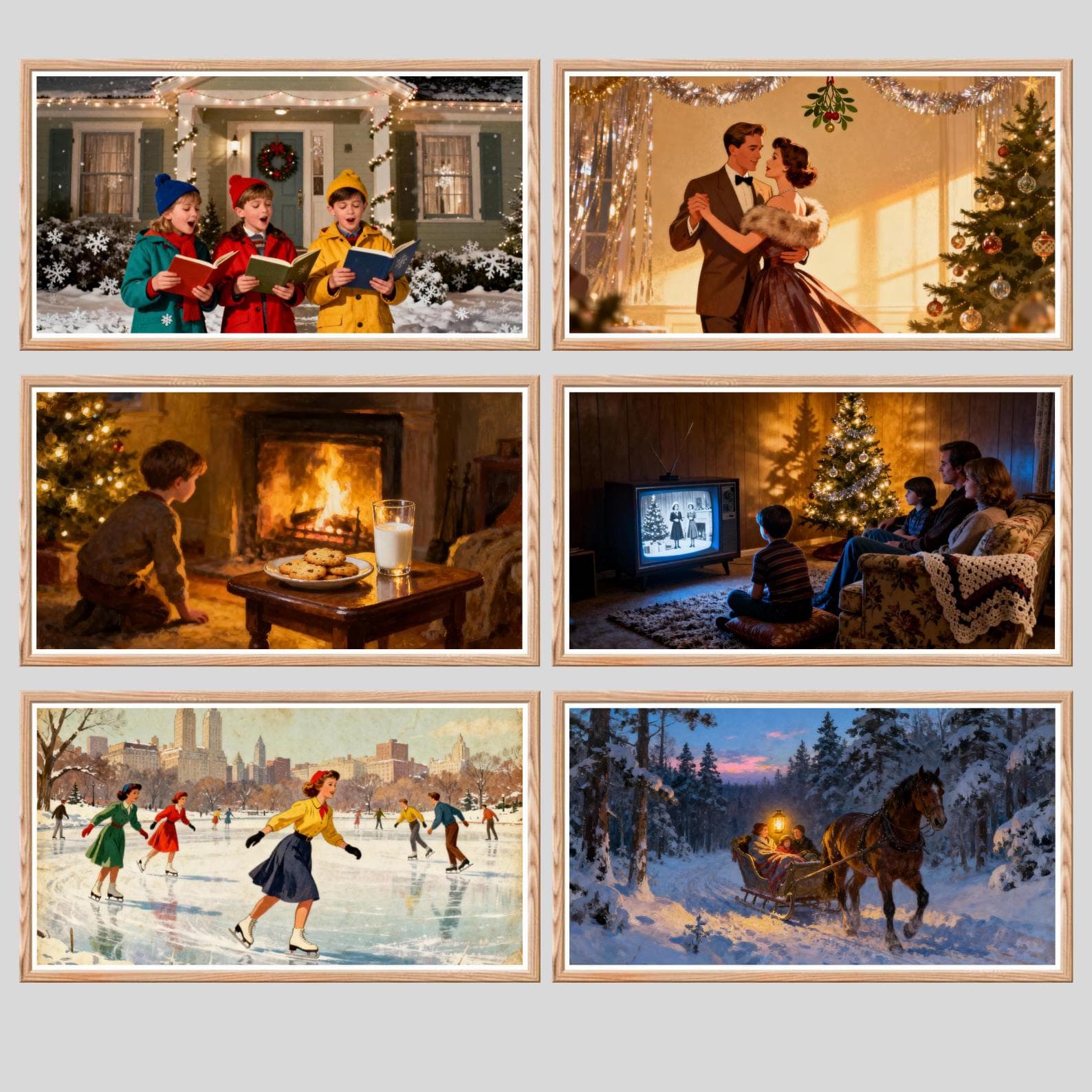 Vintage Christmas Frame TV Art: 100+ Holiday Pictures (Digital Download) - view 3