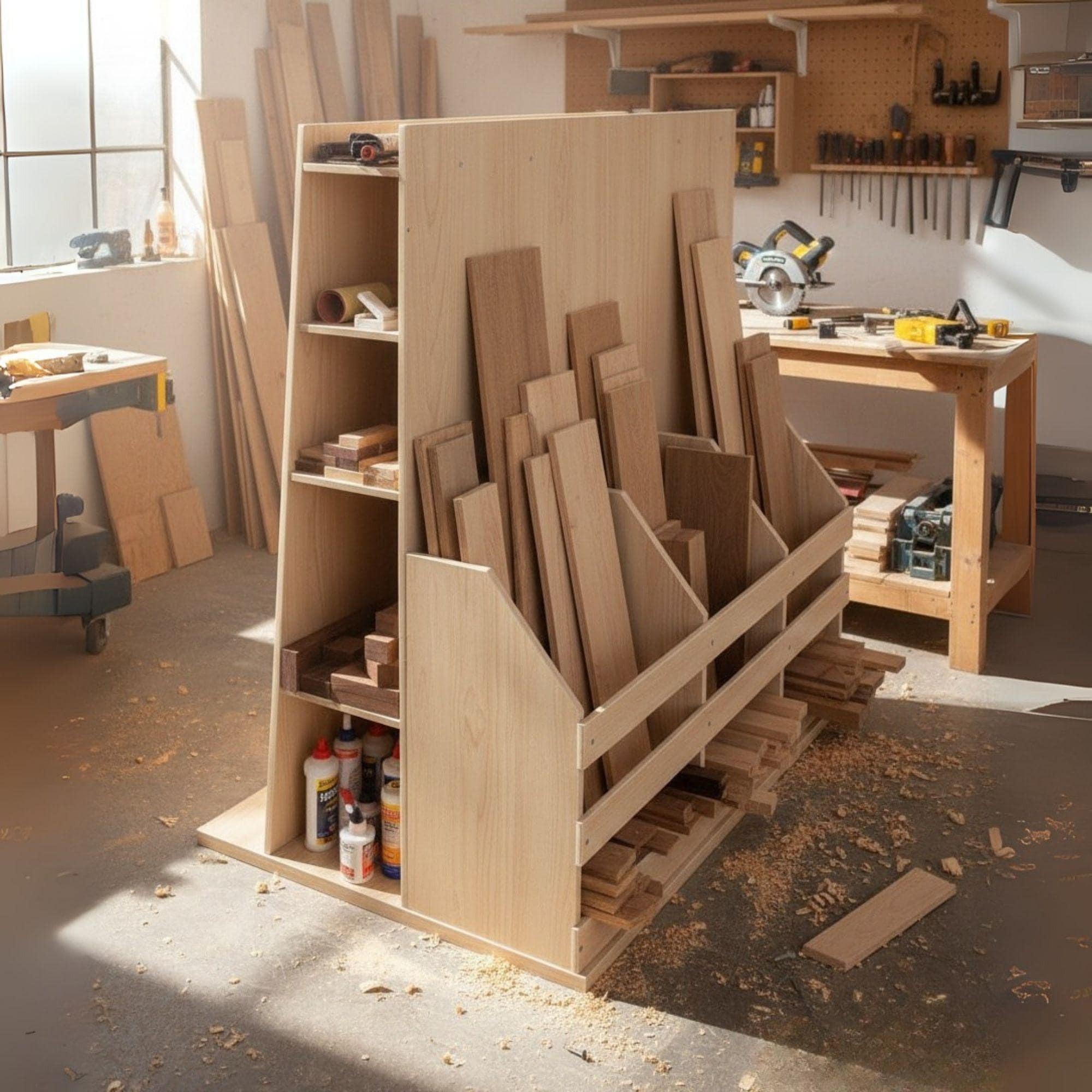Mobile Lumber Storage Cart DIY Plan: Scrapwood Organizer (PDF) - view 2