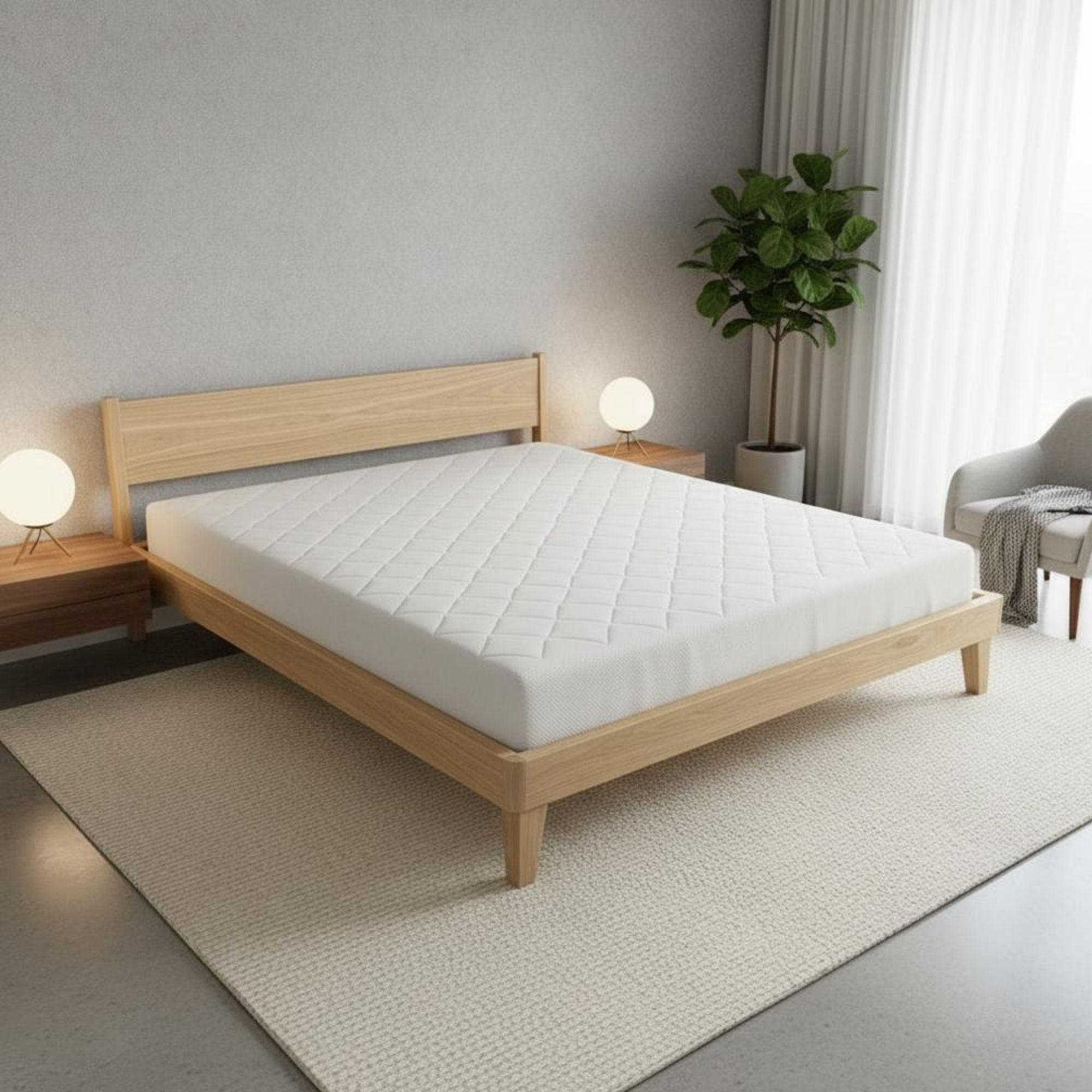 DIY Floating Bed Frame Plans | Rustic Wood, King Size (PDF Furniture) - view 4