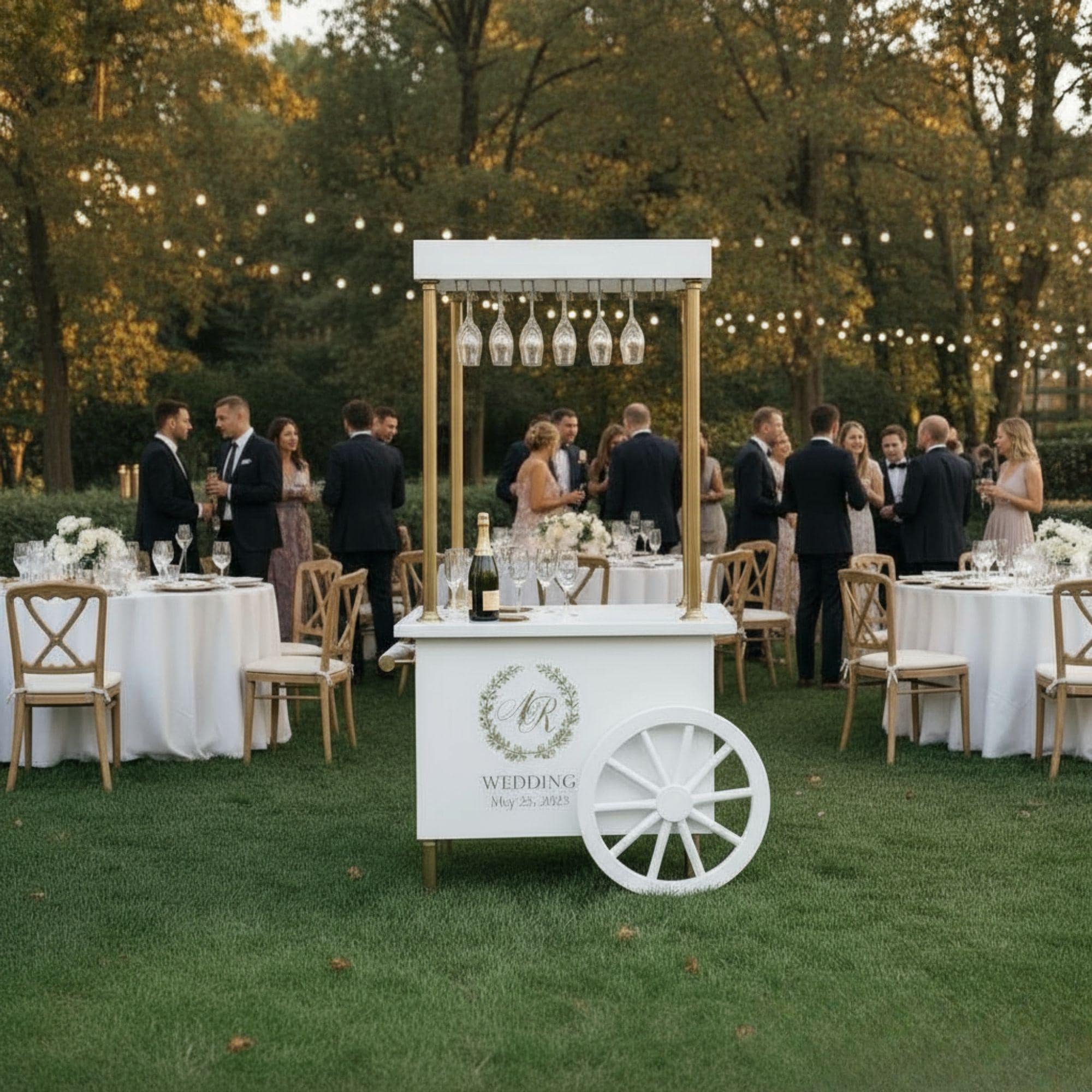 Champagne Cart Blueprint | DIY Mobile Bar, Wedding Event Cart (Custom Build) - view 5