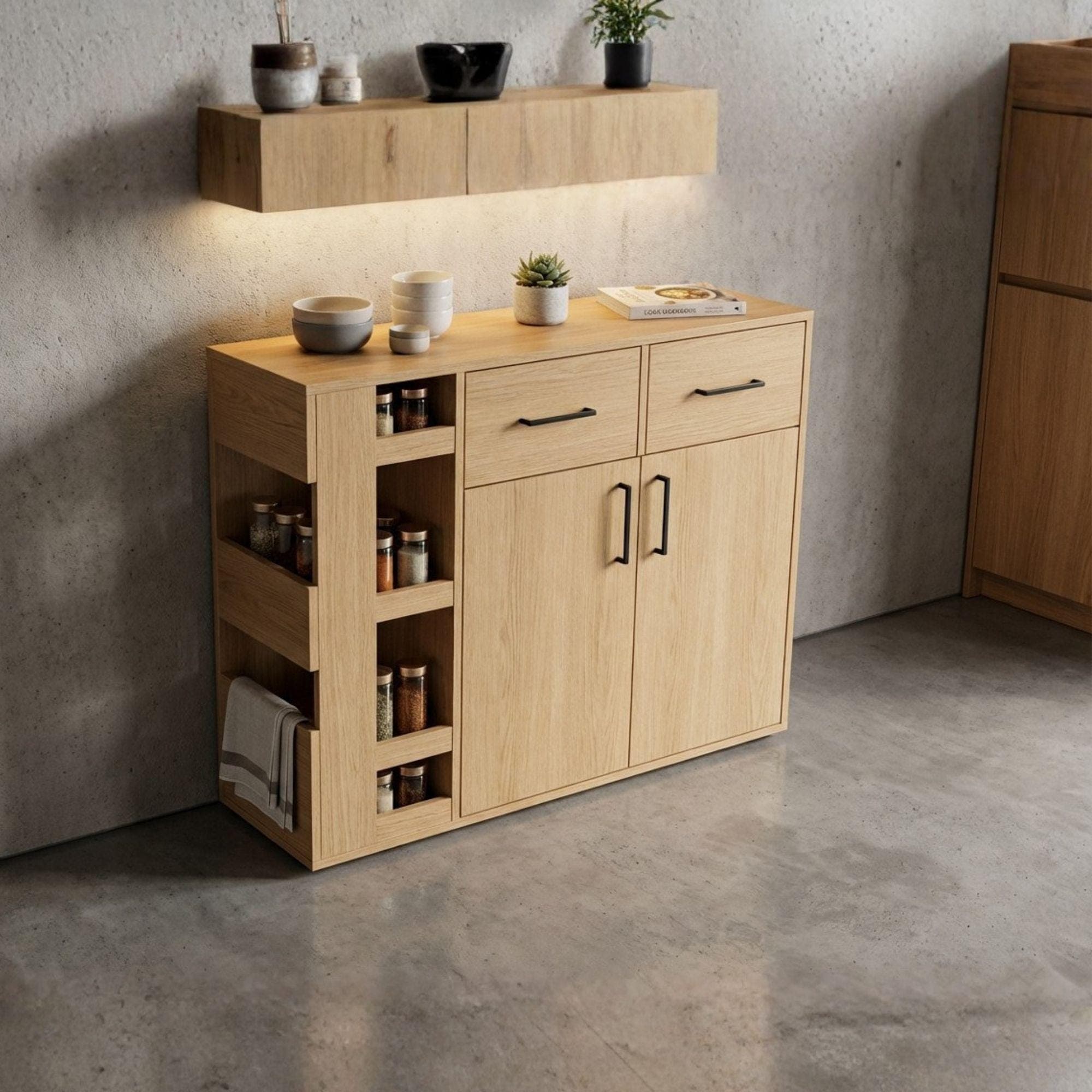 Narrow Sideboard DIY Plans | Space-Saving Buffet Cabinet Blueprint (PDF Download) - view 5