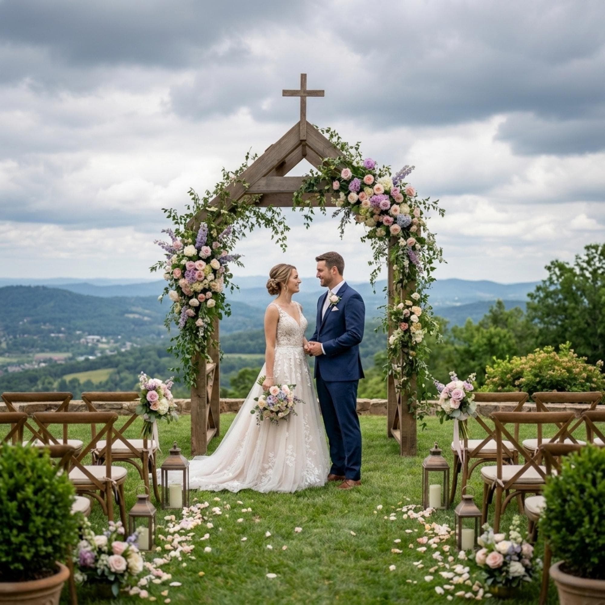 DIY Chapel Wedding Arch Plans PDF | Wooden Church Arbor Blueprint | Rustic Outdoor Canopy Build Guide | Large Pavilion Trellis Woodworking - view 4