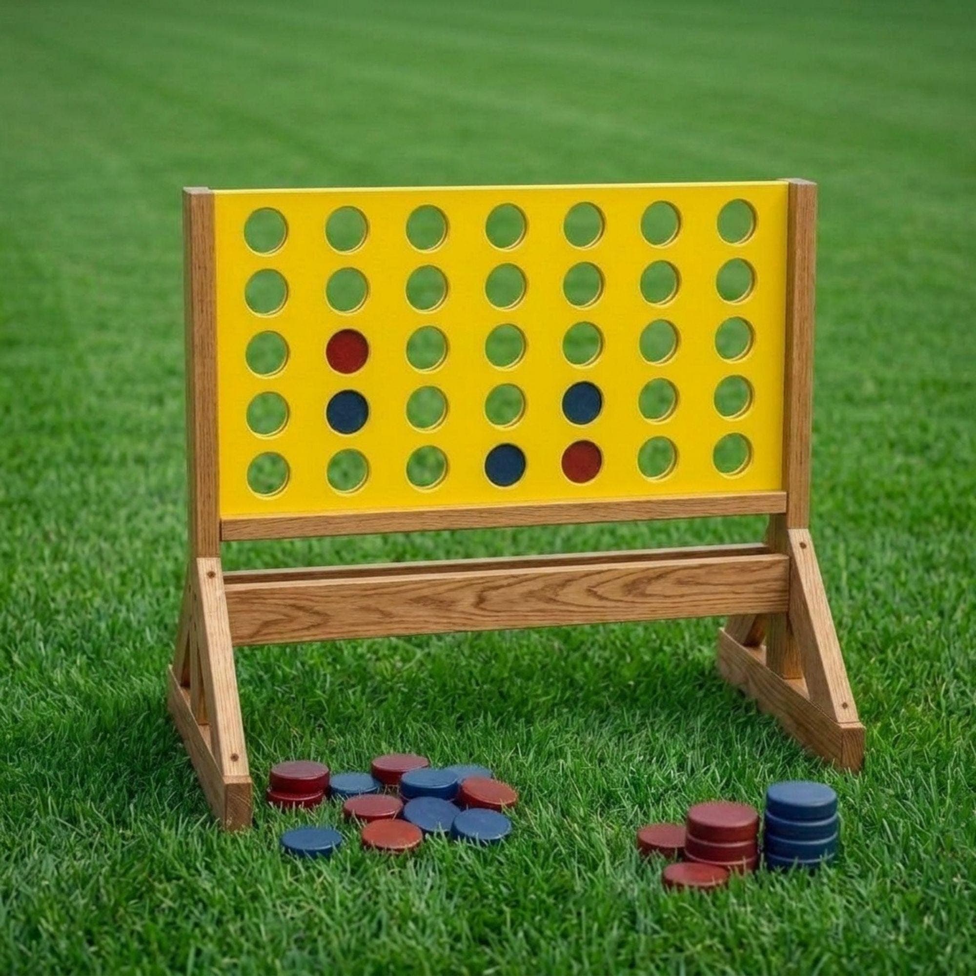 DIY Giant Connect 4 Outdoor Game Plans PDF | Backyard Yard Game Blueprint | Life Size Wooden 4-in-a-Row Strategy Game - view 4