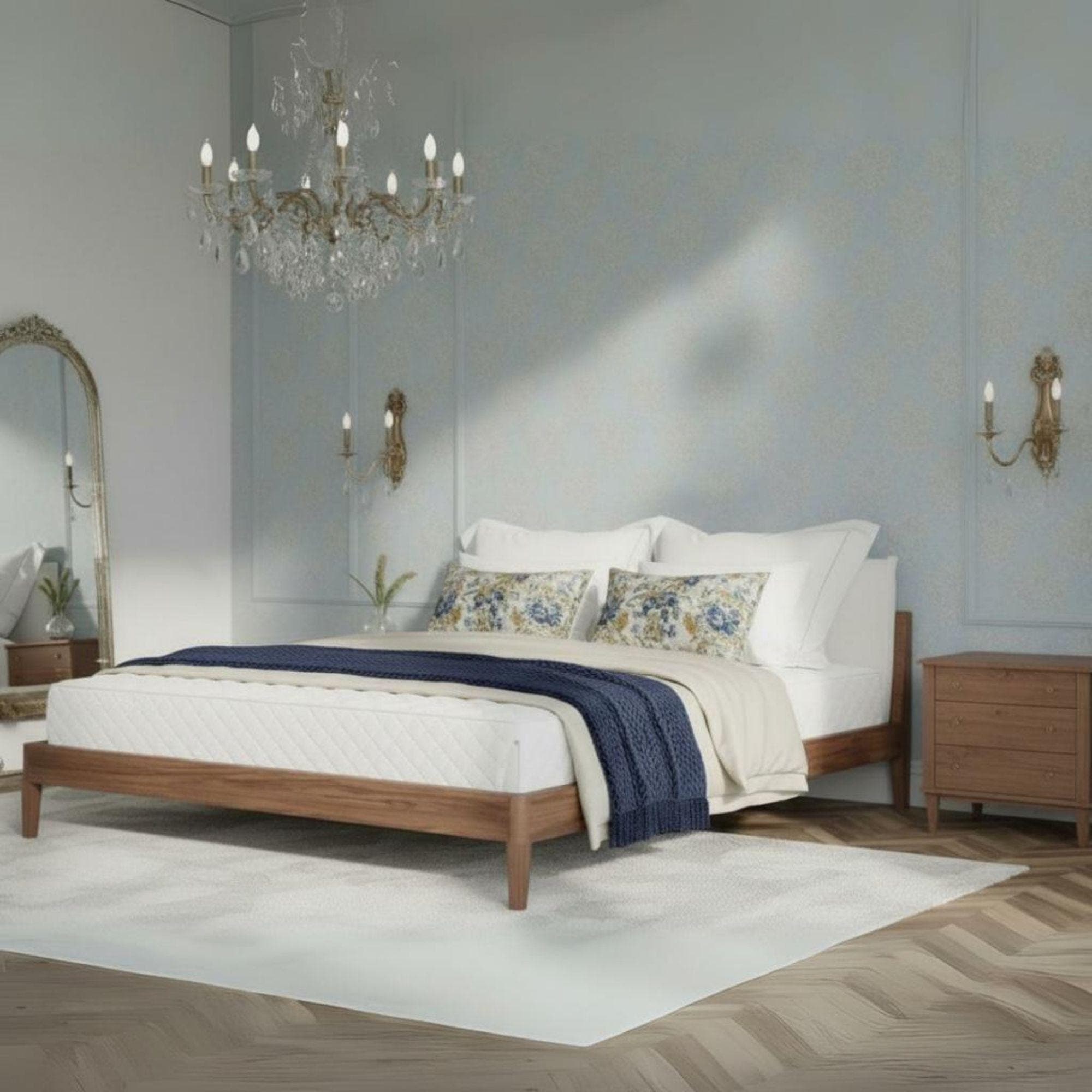 DIY Floating Bed Frame Plans | Rustic Wood, King Size (PDF Furniture) - view 2